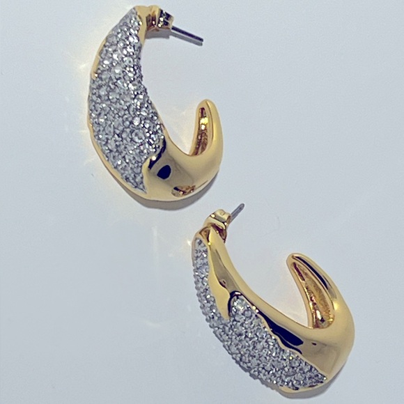 ALEXIS BITTAR
14ct Gold-Plated Solanales Crystal Hoop Earrings - Picture 3 of 8